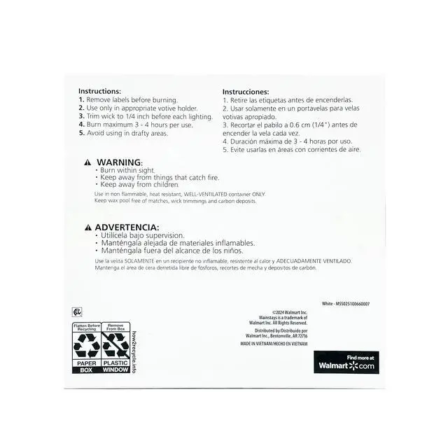 Alt view image 3 of 6 - Mainstays Unscented Votive Candles, White, 16 Count