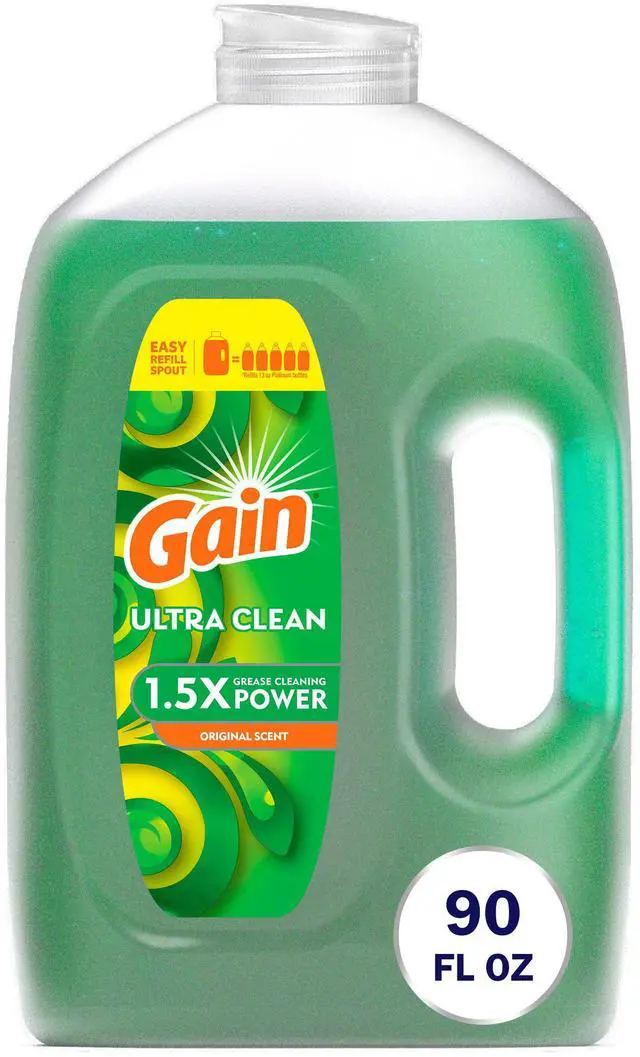 Main image of Gain Ultra Dishwashing Liquid Dish Soap, Original Scent, 90.0 fl oz