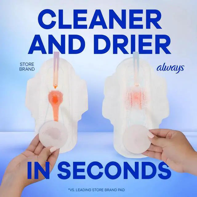 Alt view image 3 of 6 - Always Ultra Thin Pads with Wings, Size 1, Regular, 46 Count