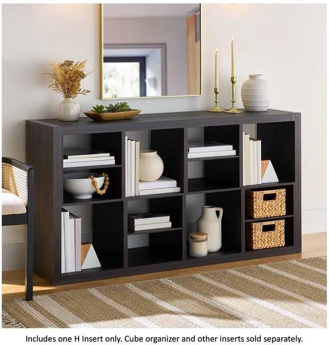 Main image of Better Homes & Gardens H Shelf Insert for Cube Organizers, Tobacco Oak