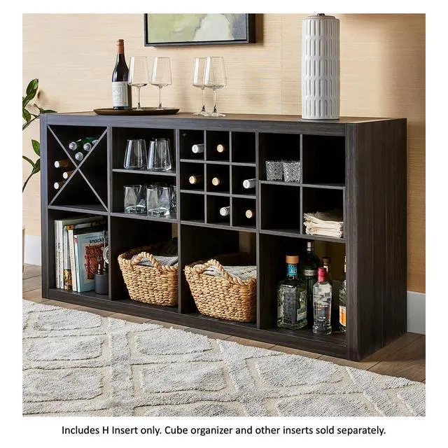 Alt view image 4 of 4 - Better Homes & Gardens H Shelf Insert for Cube Organizers, Tobacco Oak