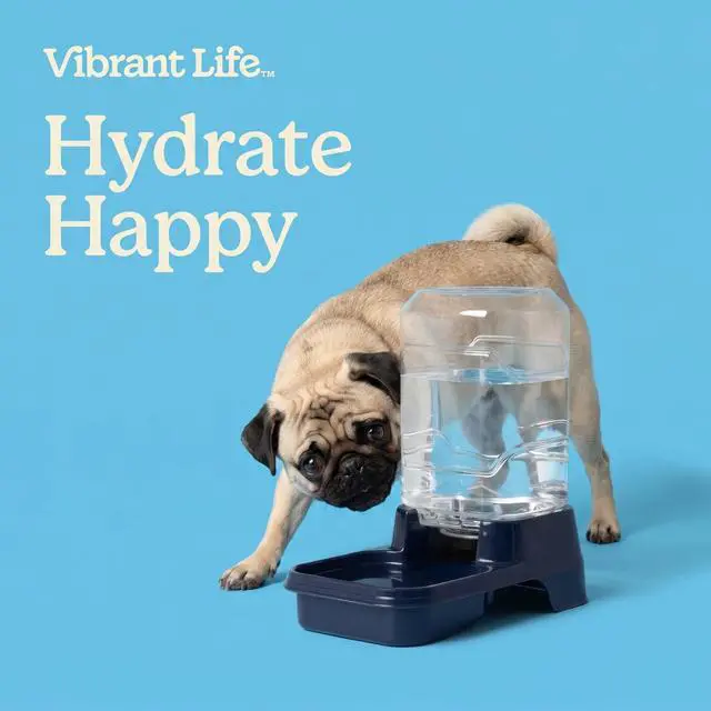 Alt view image 4 of 5 - Vibrant Life 0.75 gal Gravity Waterer for Small Pets, Navy