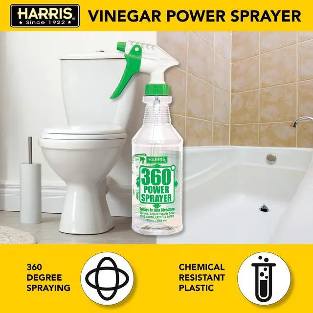 Alt view image 5 of 6 - Harris Pro 360° Degree Power Sprayer, Plastic Spray Bottle, with Adjustable Nozzle, 32 oz. Capacity