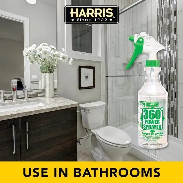 Alt view image 2 of 6 - Harris Pro 360° Degree Power Sprayer, Plastic Spray Bottle, with Adjustable Nozzle, 32 oz. Capacity