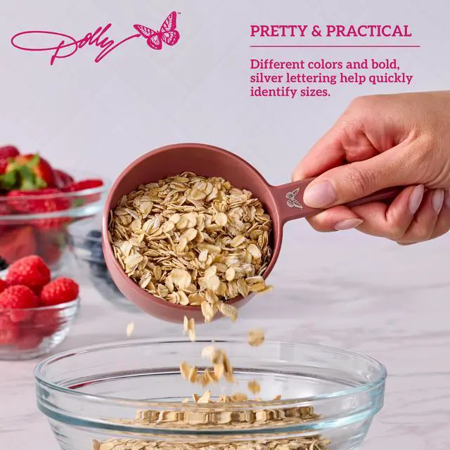 Alt view image 3 of 6 - Dolly Parton 4-Piece Nesting Measuring Cups, Blush