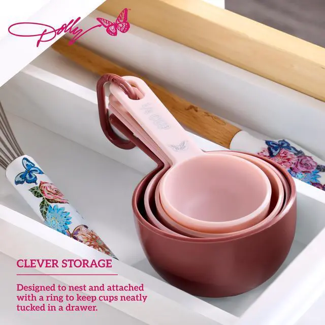 Alt view image 5 of 6 - Dolly Parton 4-Piece Nesting Measuring Cups, Blush