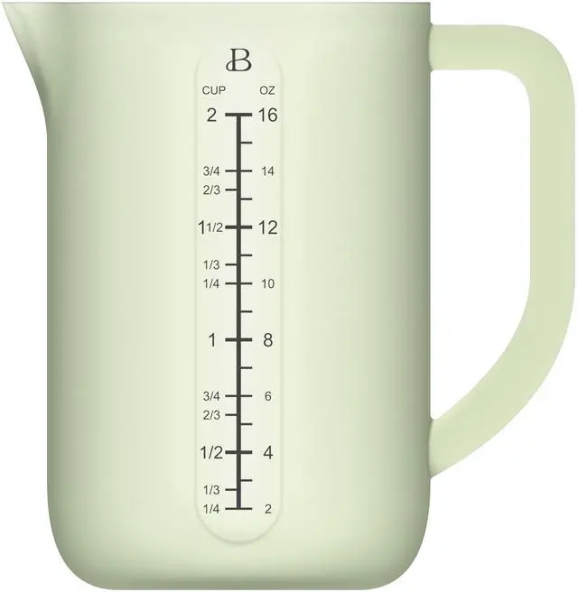 Main image of Beautiful 2 Cup Silicone Measuring Cup, Sage Green by Drew Barrymore
