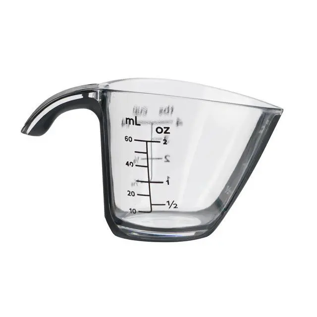 Alt view image 6 of 6 - (4 pack) Mainstays 1/4C Plastic Mini Measuring Cup, Black/Transparent