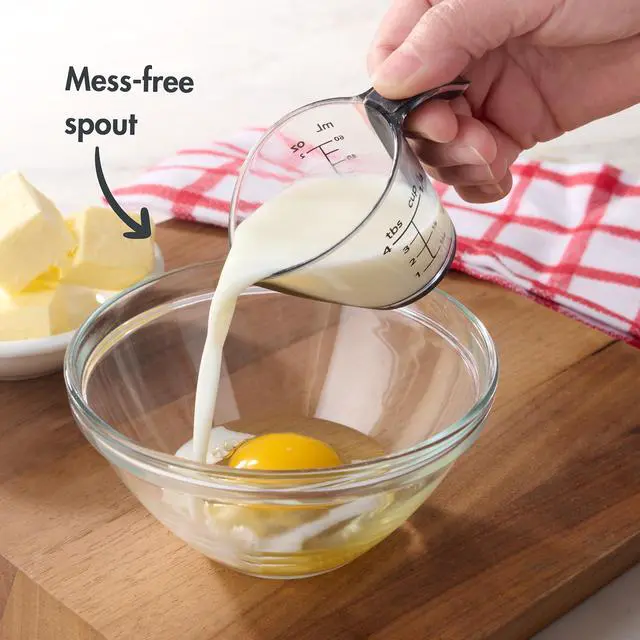 Alt view image 2 of 6 - (4 pack) Mainstays 1/4C Plastic Mini Measuring Cup, Black/Transparent