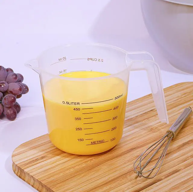 Alt view image 6 of 6 - Mainstays 3-Piece Plastic Nesting Measuring Cup Set with Tapered Spout and Easy-to-Read Markings