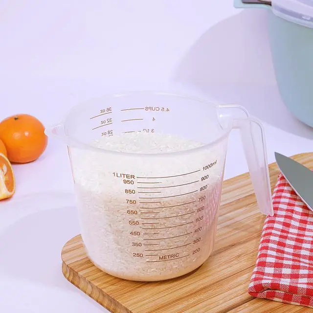 Alt view image 2 of 6 - Mainstays 3-Piece Plastic Nesting Measuring Cup Set with Tapered Spout and Easy-to-Read Markings