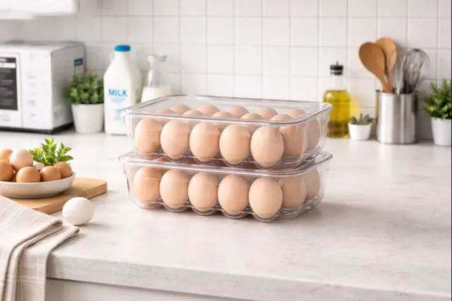 Alt view image 4 of 6 - Mainstays Clear 18-Count Egg Carrier with Lid
