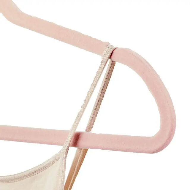 Alt view image 5 of 6 - Better Homes & Gardens Adult Clothing Hangers, Pink, Non-Slip Velvet, Ultra Slim, 30 Count