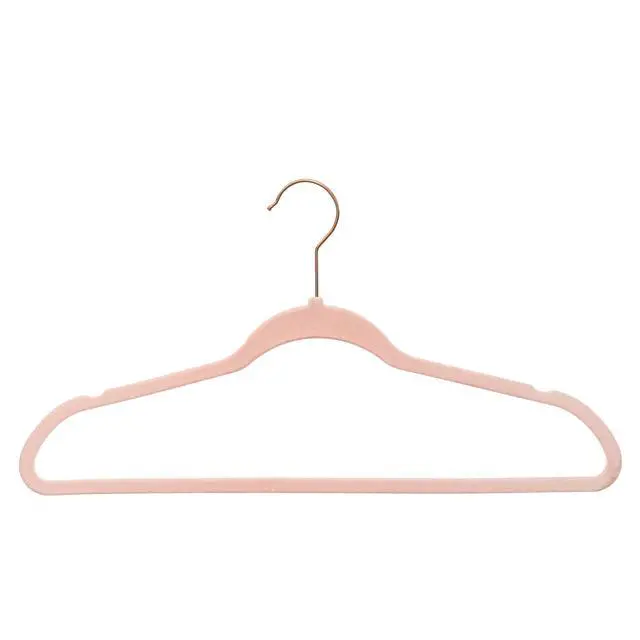 Alt view image 6 of 6 - Better Homes & Gardens Adult Clothing Hangers, Pink, Non-Slip Velvet, Ultra Slim, 30 Count