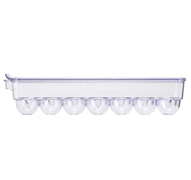 Alt view image 5 of 5 - Mainstays Clear Plastic Egg Holder for Refrigerator (Holds 14 Eggs), Made for Refrigerator Egg Storage