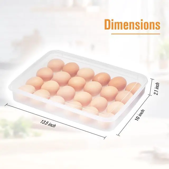 Alt view image 6 of 6 - Sorbus Clear Deviled Egg Tray Set 2 Piece Carrier Holds 48 Eggs Total with Secure Lid, Portable