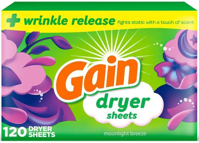 Main image of Gain Dryer Sheets, Moonlight Breeze Scent, 120 Count