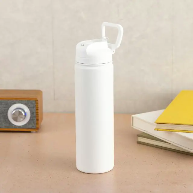 Main image of Mainstays 24 oz Stainless Steel Sip Water Bottle, White
