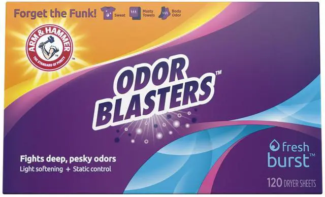 Main image of Arm & Hammer Odor Blaster Dryer Sheets, Fresh Burst, 120 Count