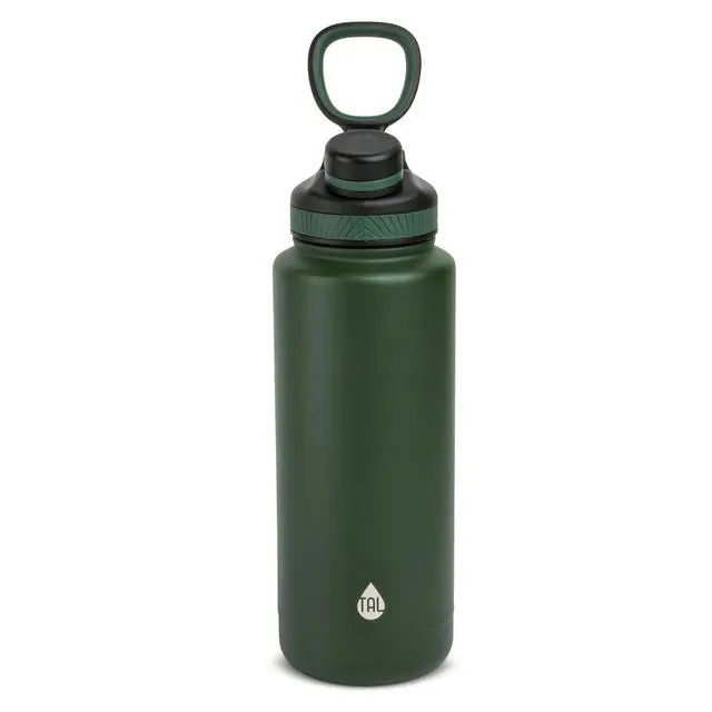 Alt view image 3 of 3 - Mainstays 40 fl oz Rich Black Insulated Stainless Steel Water Bottle with Narrow Mouth