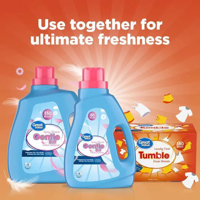 Alt view image 6 of 7 - Great Value Tumble Dryer Sheets, Laundry Fresh, 180 Count, Compare to Bounce®