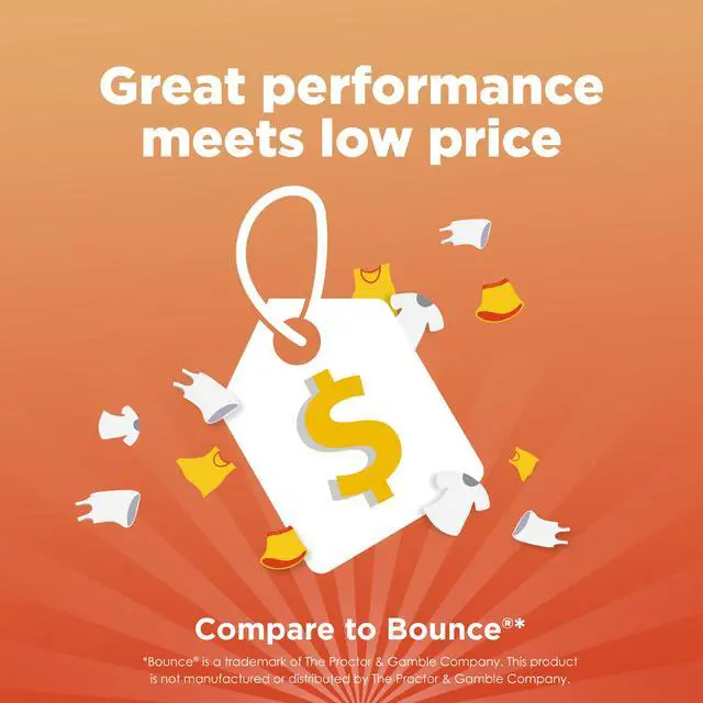 Alt view image 5 of 7 - Great Value Tumble Dryer Sheets, Laundry Fresh, 180 Count, Compare to Bounce®