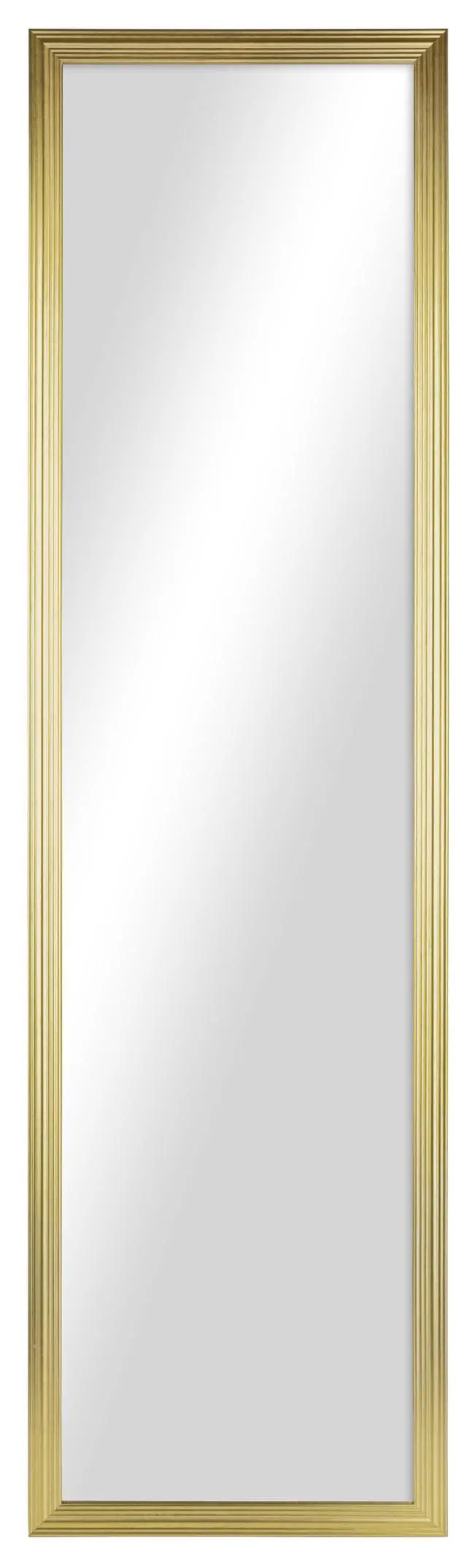 Alt view image 4 of 6 - Mainstays Gold Rectangle Full-Length Wall or Door Mirror, 13.5 in x 49.5 in