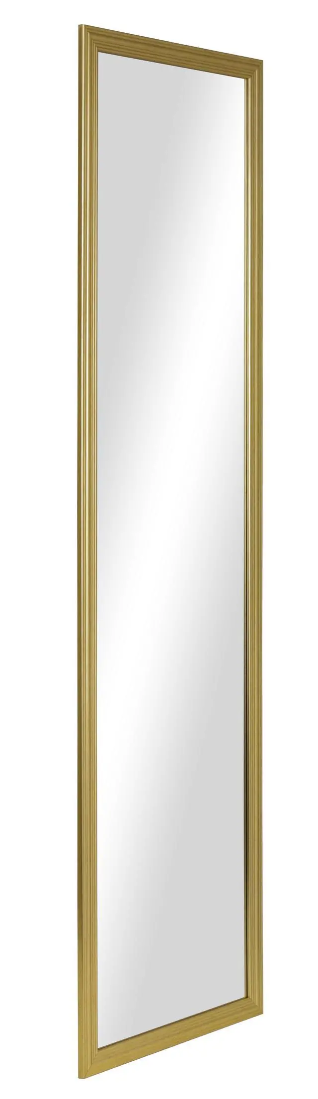 Alt view image 3 of 6 - Mainstays Gold Rectangle Full-Length Wall or Door Mirror, 13.5 in x 49.5 in