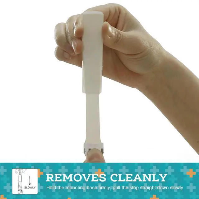 Alt view image 6 of 6 - Pen+Gear Heavy-Duty Plastic Adhesive Large Wall Hooks, Damage Free, White, 2 Count