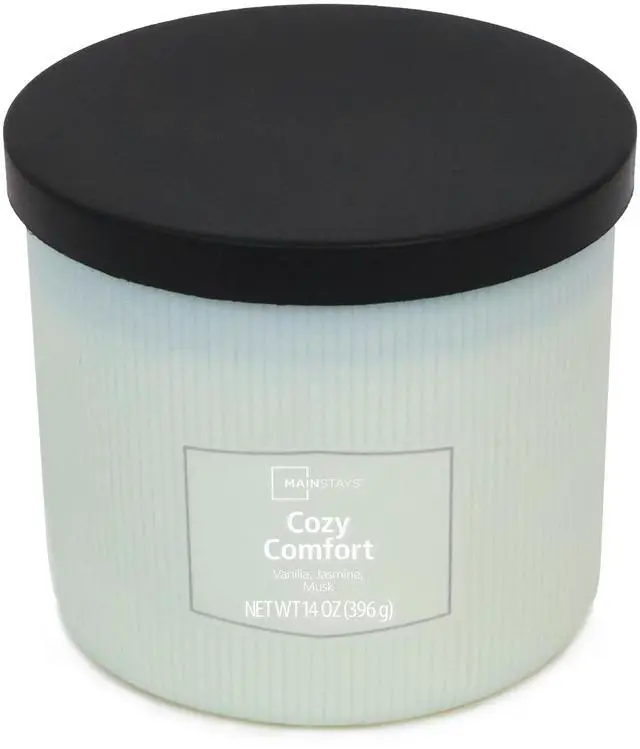 Alt view image 4 of 6 - Mainstays Cozy Comfort 3-Wick Textured Wrapped Scented Candle, 14 oz
