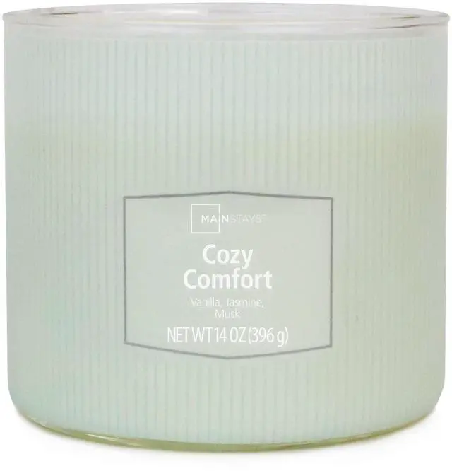 Alt view image 5 of 6 - Mainstays Cozy Comfort 3-Wick Textured Wrapped Scented Candle, 14 oz