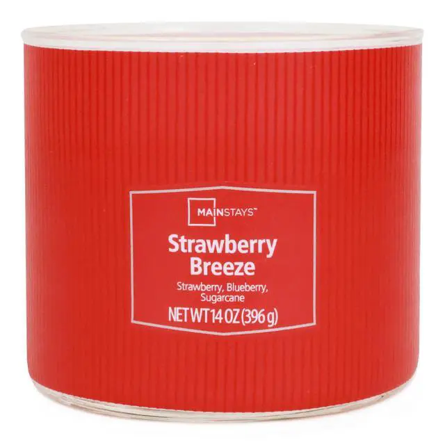 Alt view image 3 of 6 - Mainstays Textured Wrap Strawberry Breeze 3-Wick Candle, 14 oz