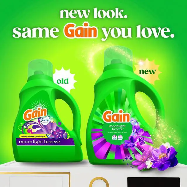 Alt view image 3 of 7 - Gain Laundry Detergent Liquid, Now with Odor Defense, Moonlight Breeze Scent, 39 fl oz, 29 Loads