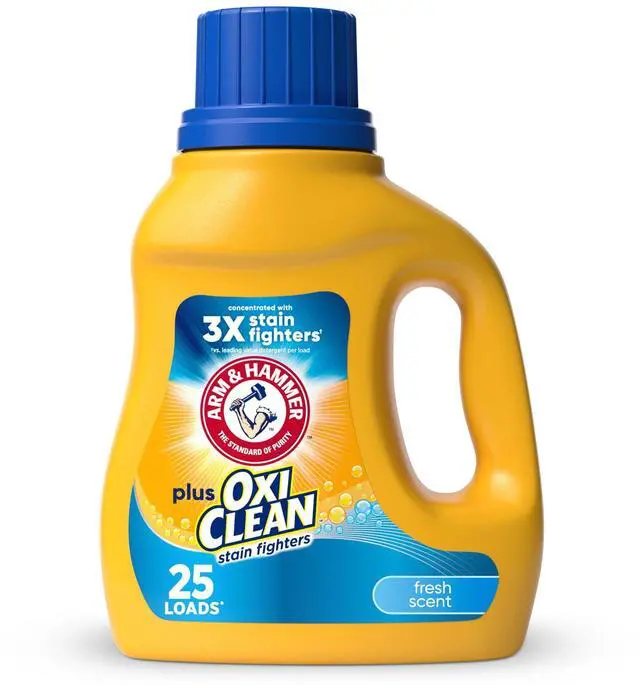 Main image of ARM & HAMMER Plus OxiClean Ultra Stain Fighters Liquid Laundry Detergent, Fresh Scent, 32.5 Fl Oz