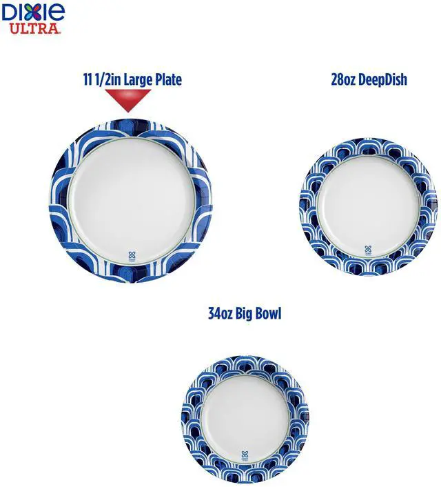 Alt view image 7 of 7 - Dixie Ultra Large Plate Disposable Paper Plates, 11.5", Multi-Color, 25 Count
