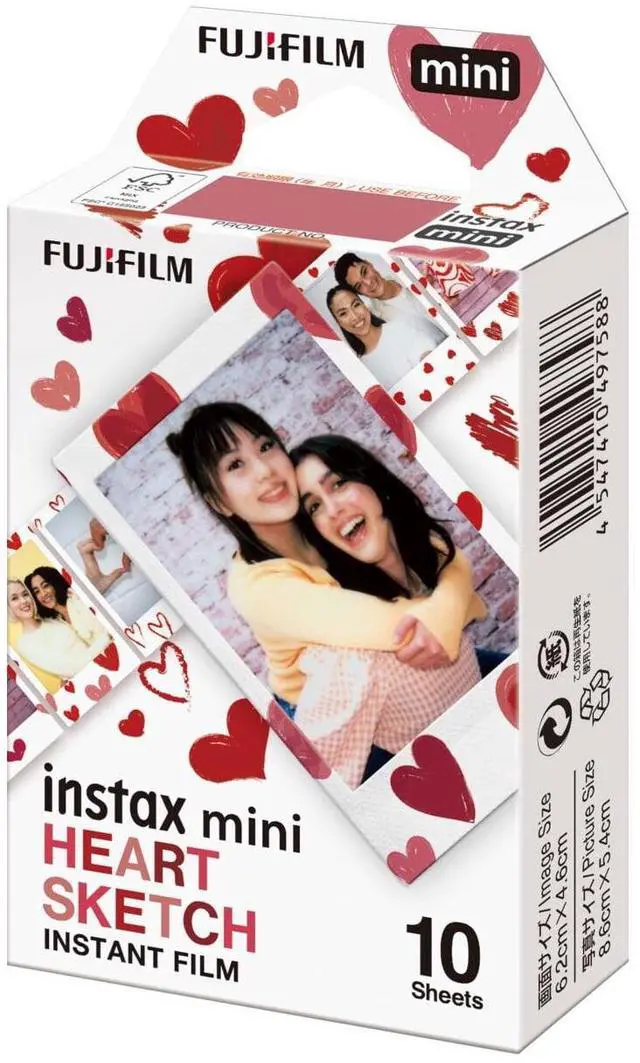 Main image of Fujifilm Instax Mini Heart Sketch Instant Film (10 Exposures)