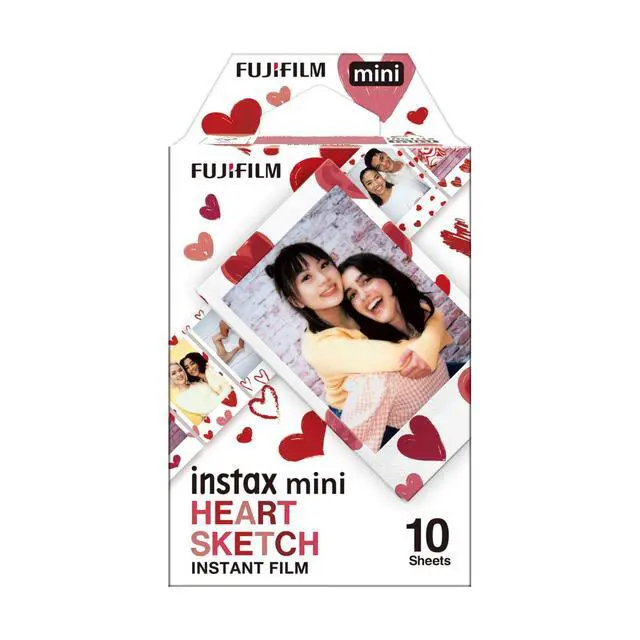 Alt view image 3 of 3 - Fujifilm Instax Mini Heart Sketch Instant Film (10 Exposures)