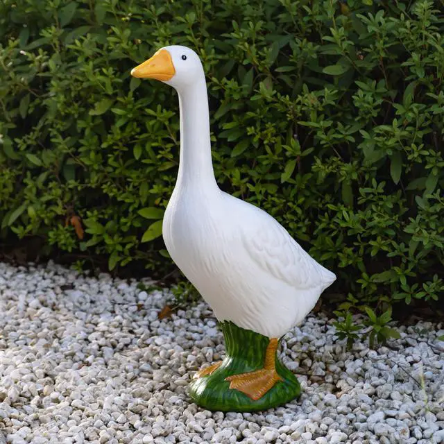 Alt view image 5 of 7 - Mainstays Weather-Resistant Resin Porch Goose Garden Statue, 19.6 in