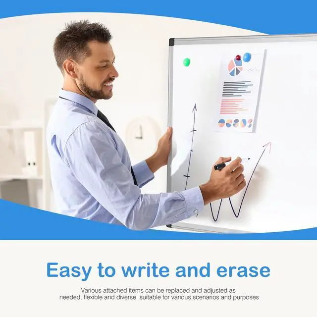Alt view image 4 of 7 - Gianna 36 X 24 inches Magnetic Dry Erase Board with Aluminum Frame, Whiteboard for Home School