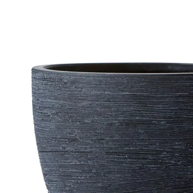 Alt view image 2 of 6 - Better Homes & Gardens 4.5 in Textured Matte Ceramic Plant Pot, Black, 1 Piece