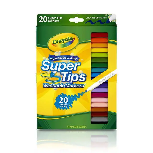 Alt view image 4 of 5 - Crayola Super Tips Washable Markers for Kids, 20 Ct, School Supplies, Classroom Must Haves, Bullet Journaling, Gift for Kids, Ages 3+