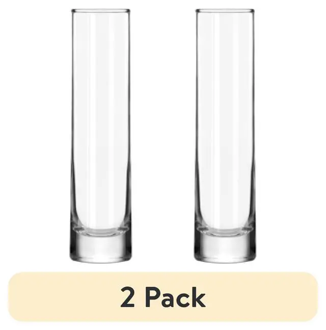 Alt view image 3 of 5 - (2 pack) Libbey Clear Glass Cylinder Floral Bud Vase, 7.5 in.