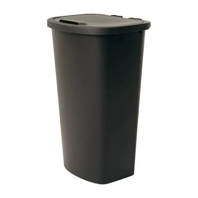 Alt view image 3 of 6 - Mainstays 11 Gallon Plastic Kitchen Trash Can with Lift-Top Lid, Black