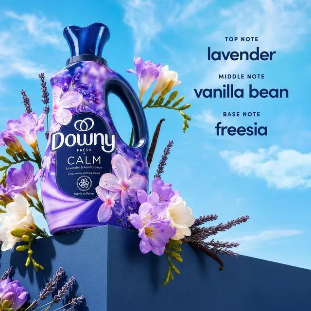 Alt view image 2 of 7 - Downy Ultra Soft Fabric Softener Liquid, Calm, Lavender and Vanilla Bean, 26 fl oz, 39 Loads