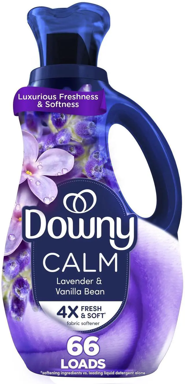 Main image of Downy Ultra Soft Fabric Softener Liquid, Calm, Lavender and Vanilla Bean, 44 fl oz, 66 Loads