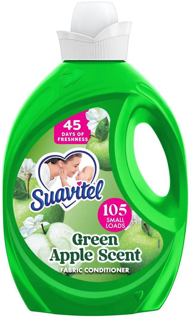 Main image of Suavitel Fabric Conditioner, Liquid Fabric Softener, 45 Days of Freshness, Green Apple Scent, 105 fl oz