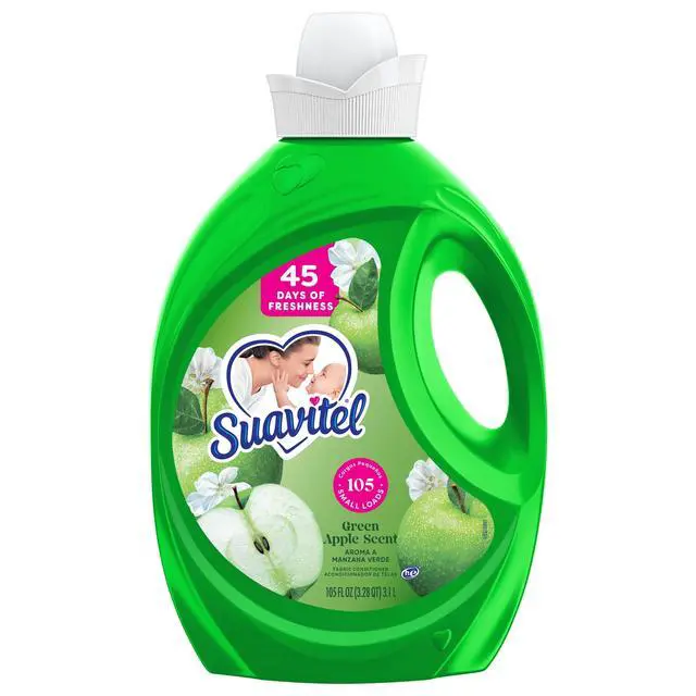 Alt view image 5 of 7 - Suavitel Fabric Conditioner, Liquid Fabric Softener, 45 Days of Freshness, Green Apple Scent, 105 fl oz