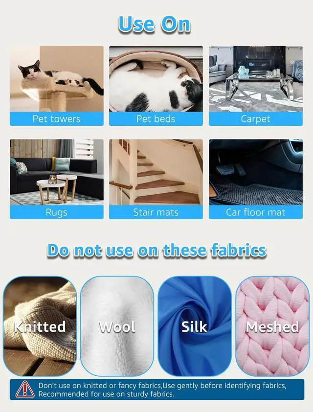 Alt view image 2 of 6 - 1 PCS Pet Hair Removal Tool - Lint Remover, Carpet Scraper & Shaver for Carpets - Dog & Cat Hair Remover with Carpet Rake for Car,Rugs,Couch,Furniture - Fur Cleaner Tool