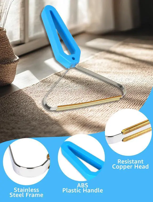 Alt view image 3 of 6 - 1 PCS Pet Hair Removal Tool - Lint Remover, Carpet Scraper & Shaver for Carpets - Dog & Cat Hair Remover with Carpet Rake for Car,Rugs,Couch,Furniture - Fur Cleaner Tool
