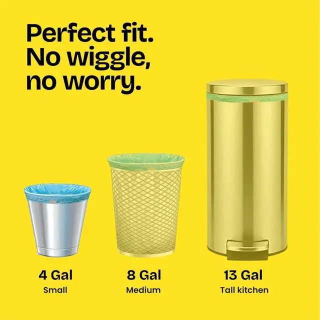 Alt view image 4 of 7 - Glad Odorshield Small Drawstring Trash Bags, 4 Gal, Febreze Beachside Breeze, 34 Ct, Pack May Vary